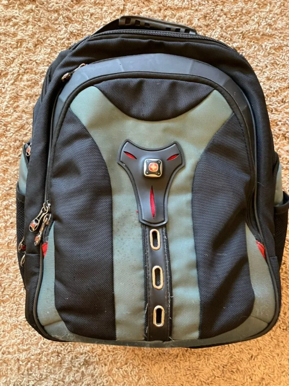 SwissGear by Wenger Laptop Backpack Black Gray Travel School Work Padded